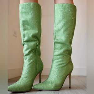 Reinstone Heeled Boots - Brand New